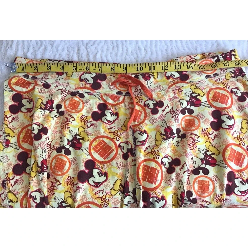 Disney Pajama Pants Women's Large Asian Mickey Mouse Capri Lounge Pjs WWOD Fun